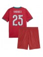 Portugal Nuno Mendes #25 Heimtrikotsatz für Kinder WM 2026 Kurzarm (+ Kurze Hosen)